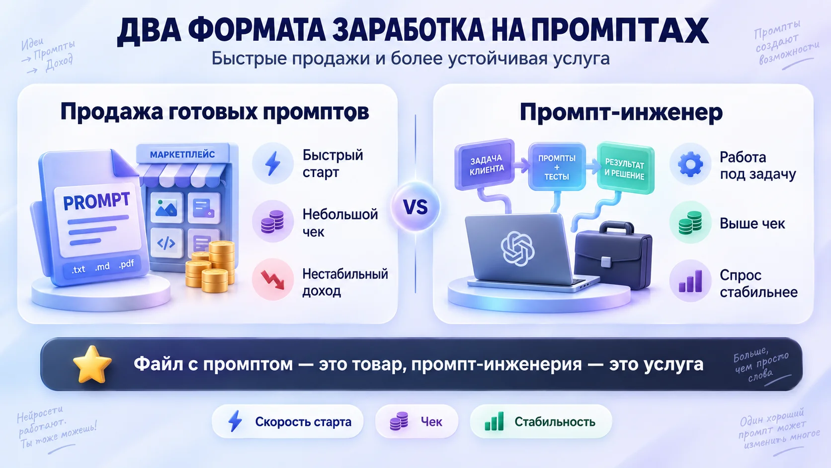 как зарабатывать на промтах для нейросетей
