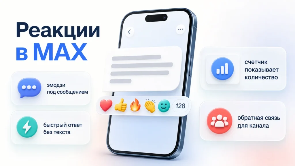 реакции в max
