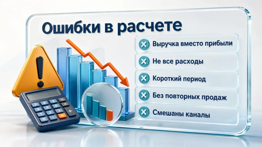 ошибки расчета roi