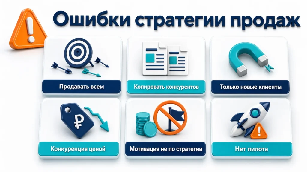 ошибки при разработке стратегии продаж