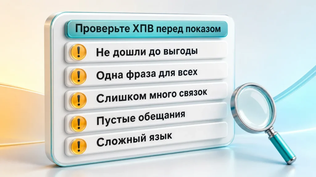 ошибки при использовании хпв